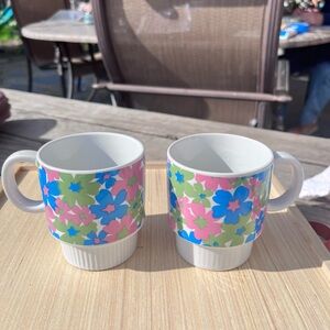 70’s Flower Power Mugs